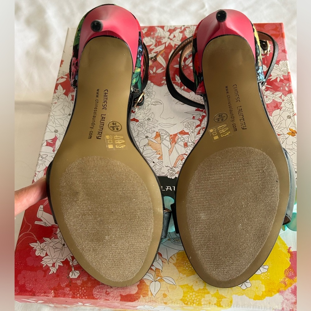 Chinese Laundry bright floral stiletto sandal size 8 1/2 M - Picture 5 of 9